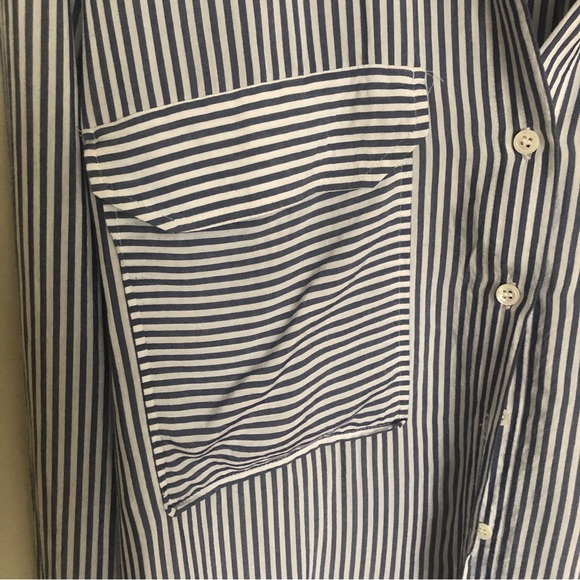 Zara blue and white striped shirt. - Picture 7 of 13